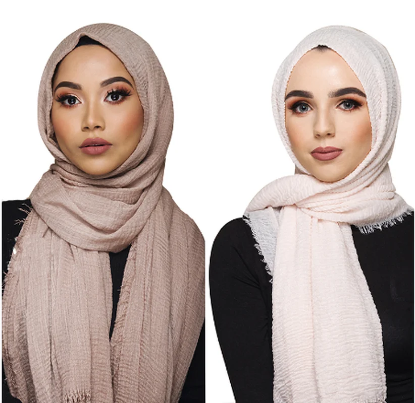 

Women Islam Maxi Crinkle Cloud Hijab Scarf Shawl Muslim Long Shawl Stole Wrap