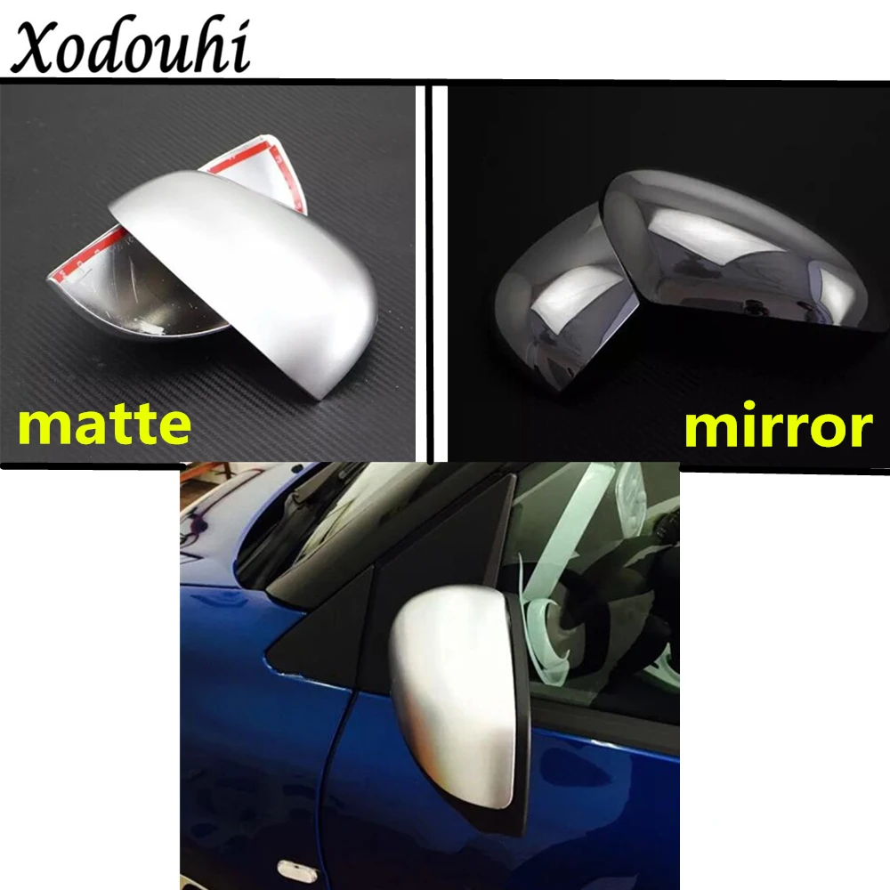 

For Benz smart fortwo 2015 2016 2017 2018 car styling eyebrow back rear view Rearview Side Mirror Cover stick trim frame hood