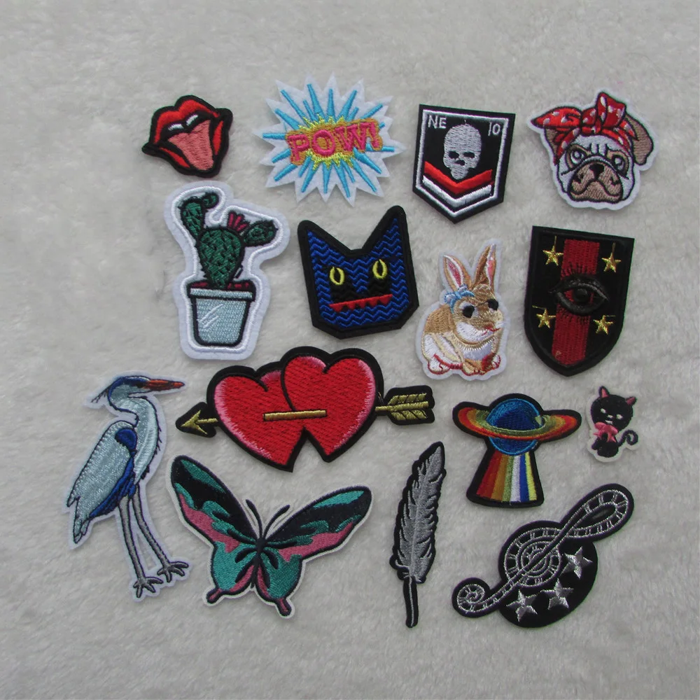 

new arrive red Lip butterfly Patch Cheap Embroidered Cute Patches Iron On Cartoon For Clothes DIY Kids Jeans Applique Badges