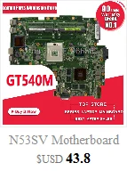 K52F материнских плат REV: 2,2 HM55 DDR3 для ASUS K52 X52F A52F P52F Материнская плата ноутбука K52F материнская плата K52F Материнская плата Тест ОК