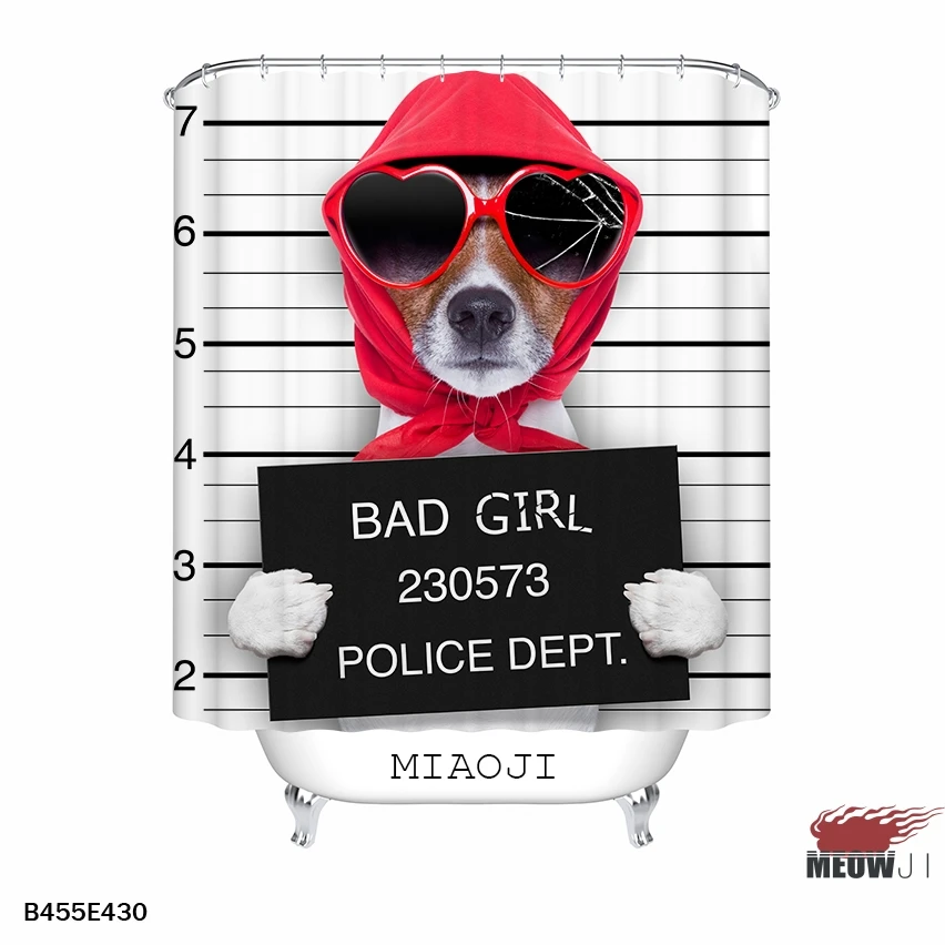 Fashion Cool Dog Droll Puppy Bulldog custom Shower Curtain Bathroom decor various sizes Free Shipping | Дом и сад
