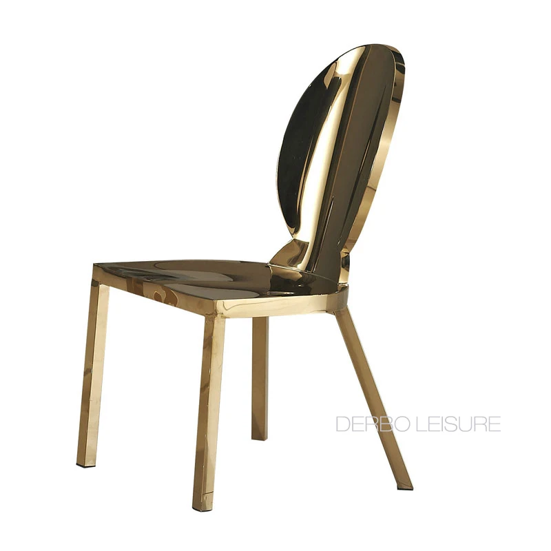 Современный классический дизайн модный скандинавский роскошный Лофт металлический из нержавеющей стали золотой розовое золото серебряный цвет один обеденный стул с подлокотниками 1 шт