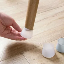 4 шт. чехлы на стол для мебели, носки, силиконовые колпачки для ног стула, накладки для ног, протекторы для пола с круглым дном, Нескользящие чашки, 3 цвета