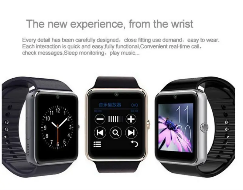 Eyouton Smart Watch GT08 WristWatch Bluetooth Sport Pedometer With SIM Slot Came