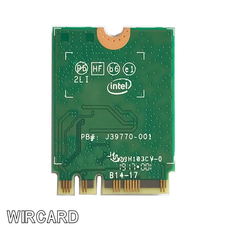 WIRCARD для Killer 1550 intel 9260 9260NGW NGFF 1730 Мбит/с WiFi+ Bluetooth 5,0 802.11ac карта