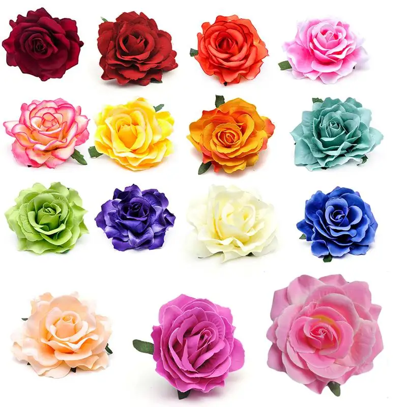 

15pcs Tropical Rose Flower Hairclip Hairpin Beach Barrette Party Hairpin Hair Clip Accessories (Multicolor)