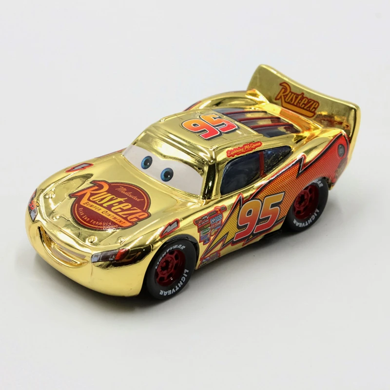 

Disney Pixar Cars Limited Edition Gold Platin Lightning McQueen 1:55 Scale Diecast Metal Alloy Modle Cute Toys For Children Gift