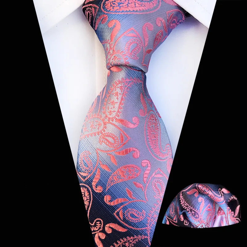 Клетчатый Мужской комплект галстуков дополнительный длинный размер 146 см* 8 см галстук синий Пейсли Цветочный шёлковый жаккардовый тканый шейный галстук костюм Свадебная вечеринка - Цвет: TZ-D16