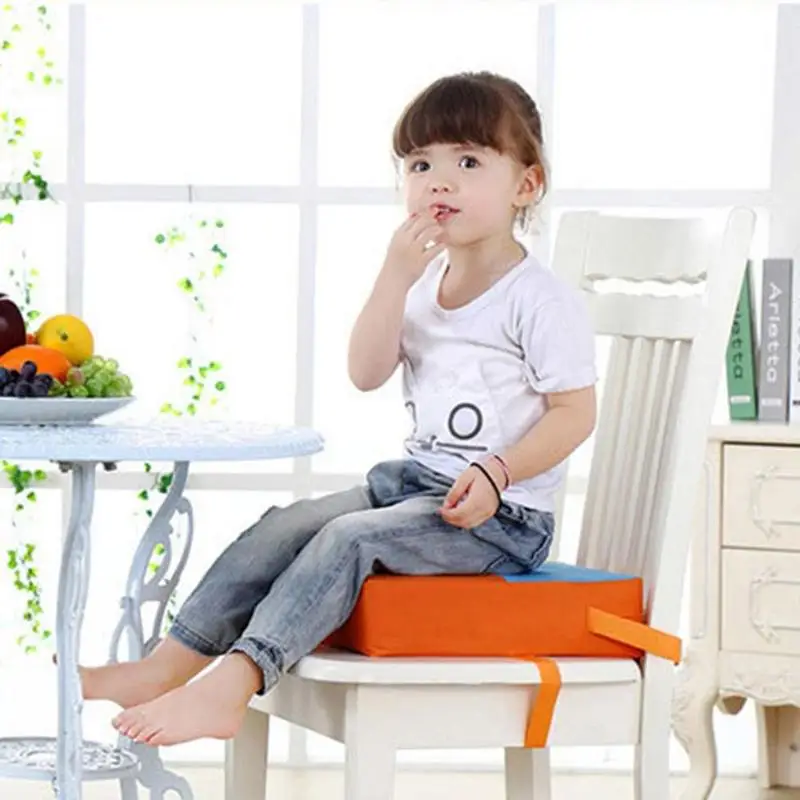 

Children Increased Chair Pad Soft Baby Dining Adjustable Removable Washable Cushion Chair Booster Cushion Safety Anti-slip Pad