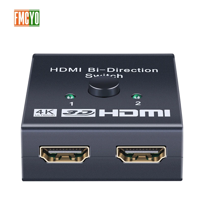 HDMI Splitter KVM Switcher 2x1 1x2 Mini HDMI Port 2 Input 1 Output 4K
