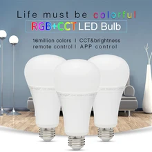 Mi светильник AC85V-265V E27 12 Вт RGB+ CCT светодиодный светильник 2,4 г беспроводной Wi-Fi пульт дистанционного управления приложение яркость и цветовая температура светодиодный светильник