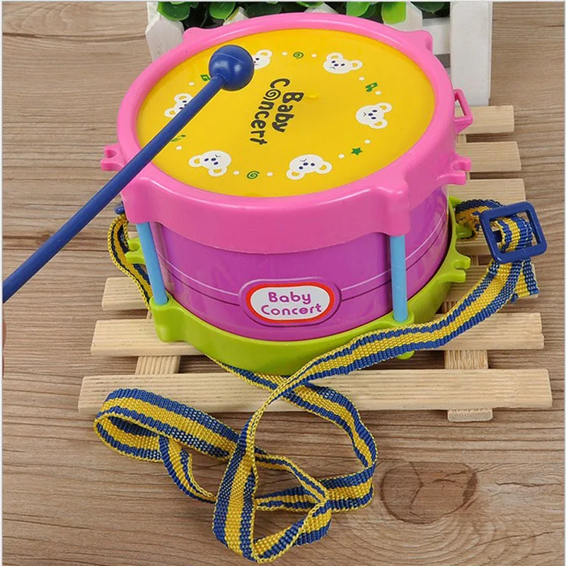 5 Pcs/Set Baby Kids Musical Instruments Boys Girls Roll Drum Trumpet Handbell Set Children Educational Toys Gifts YJS Dropship