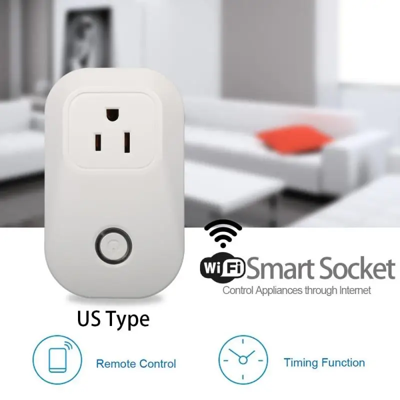 

110V 220V WiFi Smart Outlet Power Socket App Wireless Remote Control Timer Switch Support Amazon Alexa Voice Control US Plug Z2
