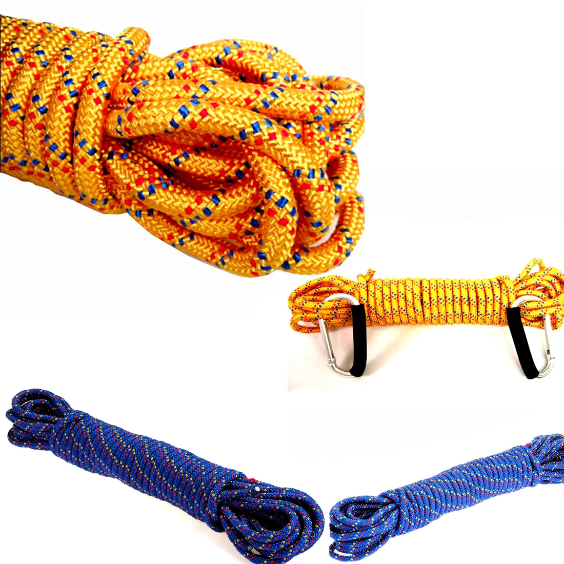 Top Quality 11mmX20m Braided Rope Cord Outdoor Climbing Emergency