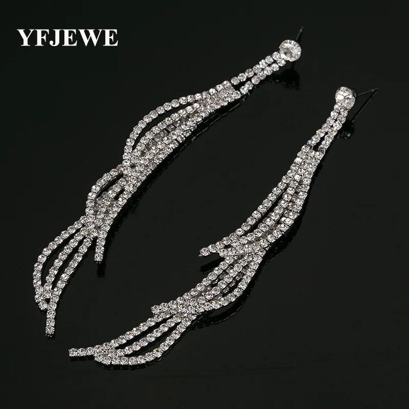 Yfjewe Newest Fashion Multilayered Long Tassel Earrings Gift Luxury