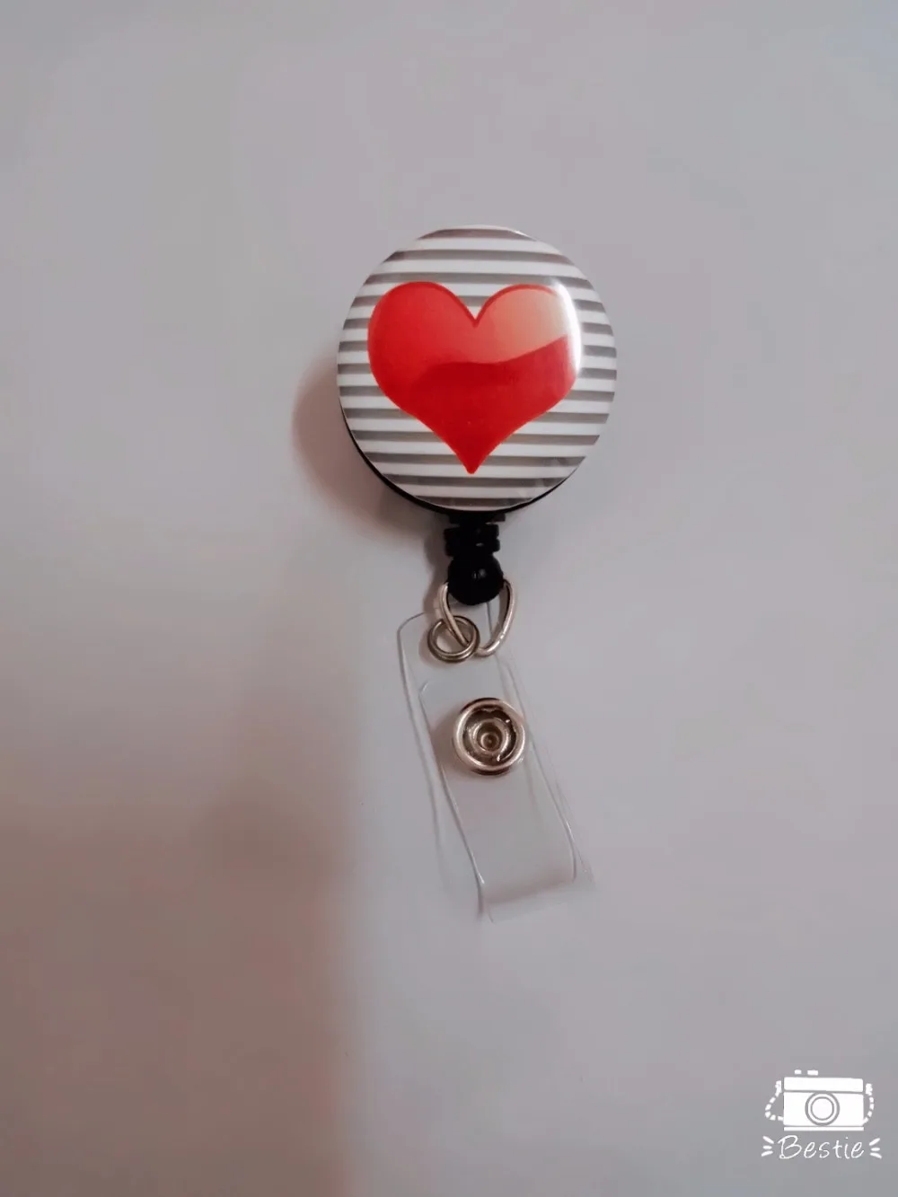 

Love Heart Nurse Retractable ID Badge reel 10pcs/lot