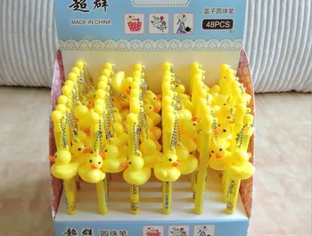 

korea duck ballpoint pen creative roller pen stationery prize gift office writing student learning office supplies 48pc/lot