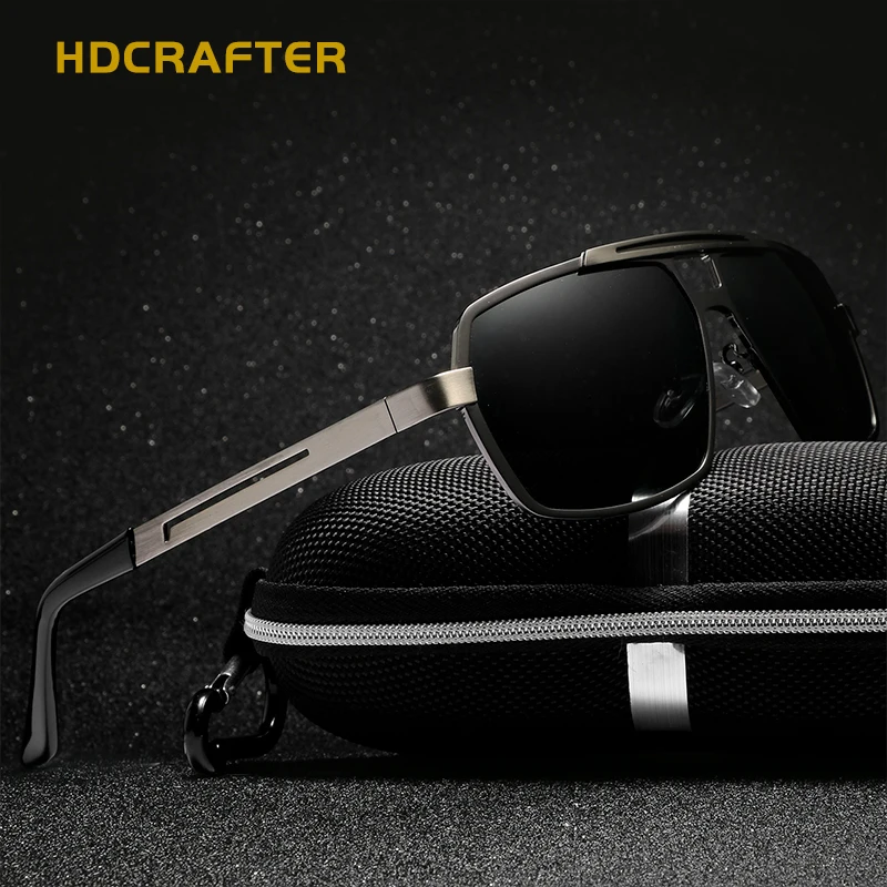 Прямоугольные мужские солнцезащитные очки, поляризационные, uv400, высокое качество, солнцезащитные очки для мужчин, фирменный дизайн, металлические очки для вождения, gafas de sol