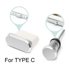 Пылезащитный Разъем type-c из алюминиевого сплава типа c Jack для мобильного телефона USB-C зарядное устройство для Xiaomi Mi5 mi6 huawei P9 P10 LETV