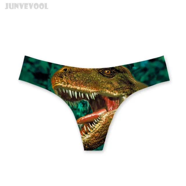 One Piece Undergarment Tiger Animal Printed Women Thongs Sexy Lingerie