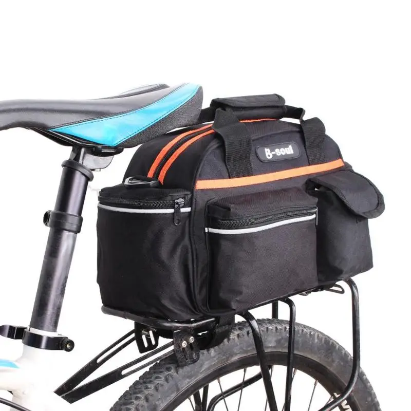 Flash Deal 15L Bicycle Bike Bag Rear Seat Rack Trunk Bag For MTB Bike Saddle Bags Storage Case Pouch for Luggage Carrier  Road Bike Bags 3