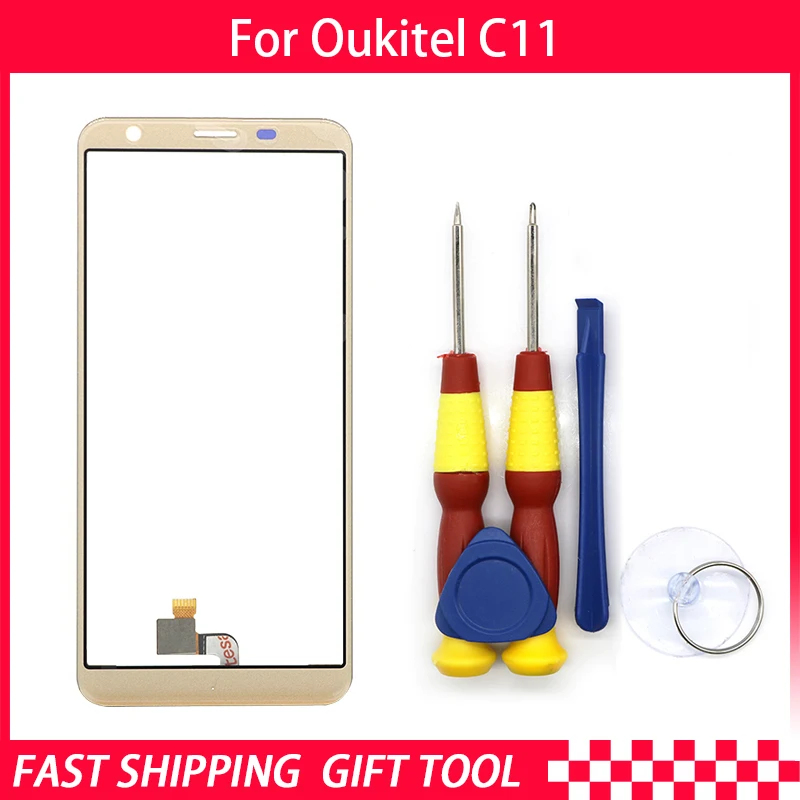 

New original Touch Screen Touch Panel For Oukitel C11 Replacement Parts + Disassemble Tool+3M Adhesive