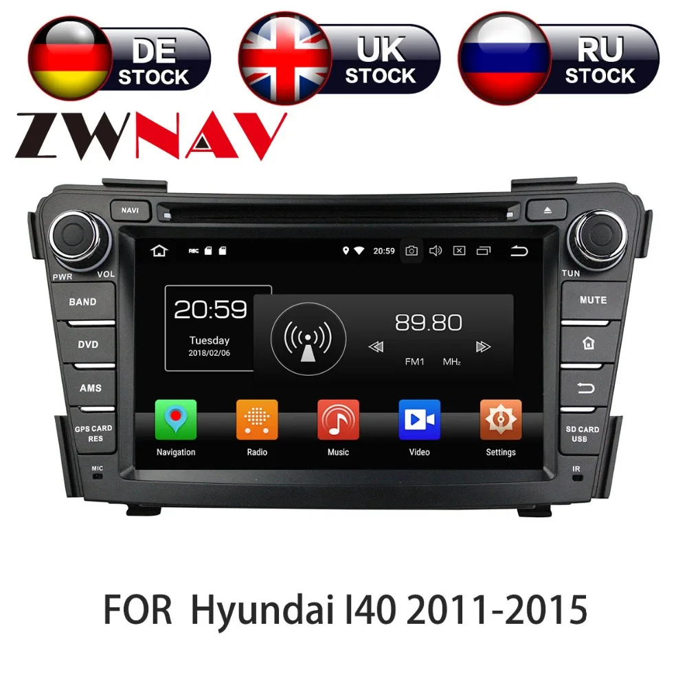 Android 9,0 8 ядерный автомобильный dvd-плеер gps головное устройство HD для HYUNDAI I40 I-40 2011 2012 2013 Мультимедиа Стерео авто