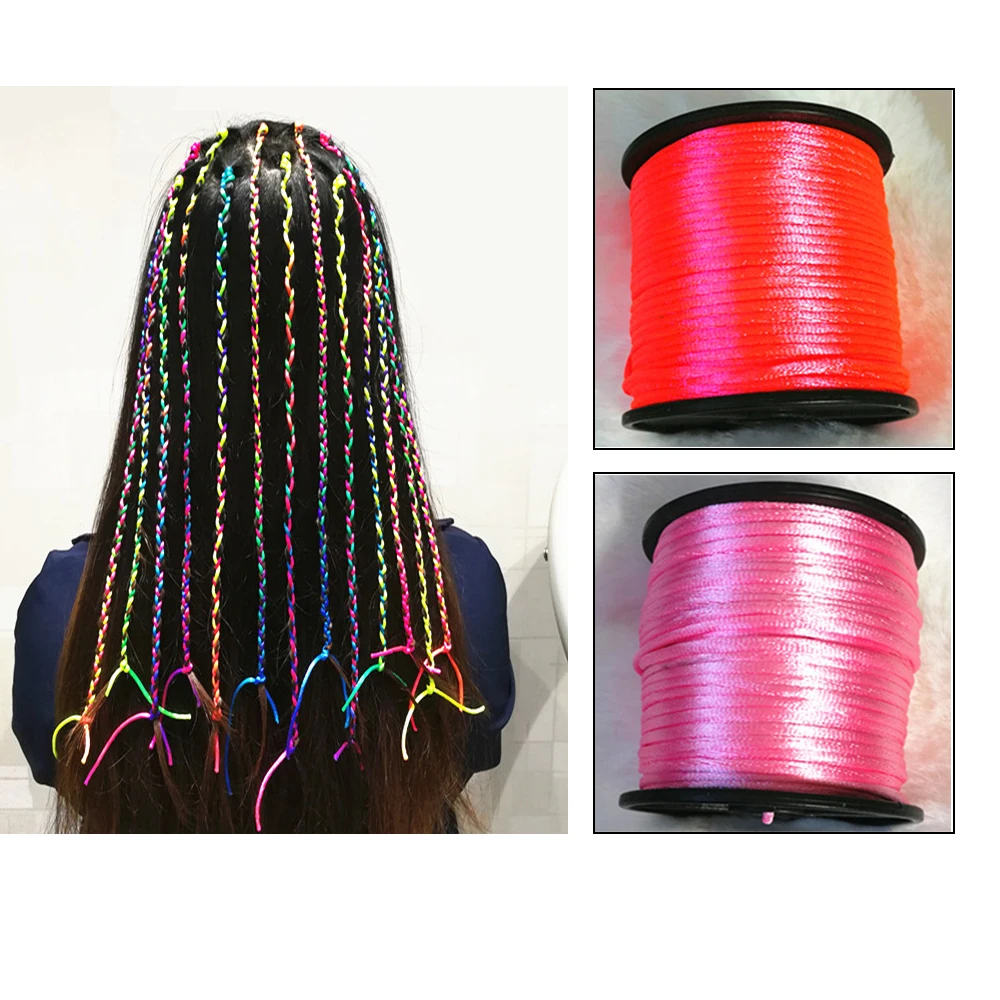 

Fashion Shiny Color Braided Rope For Girls to Attend The Party Bling Headdress Accessories 1pcs/lot