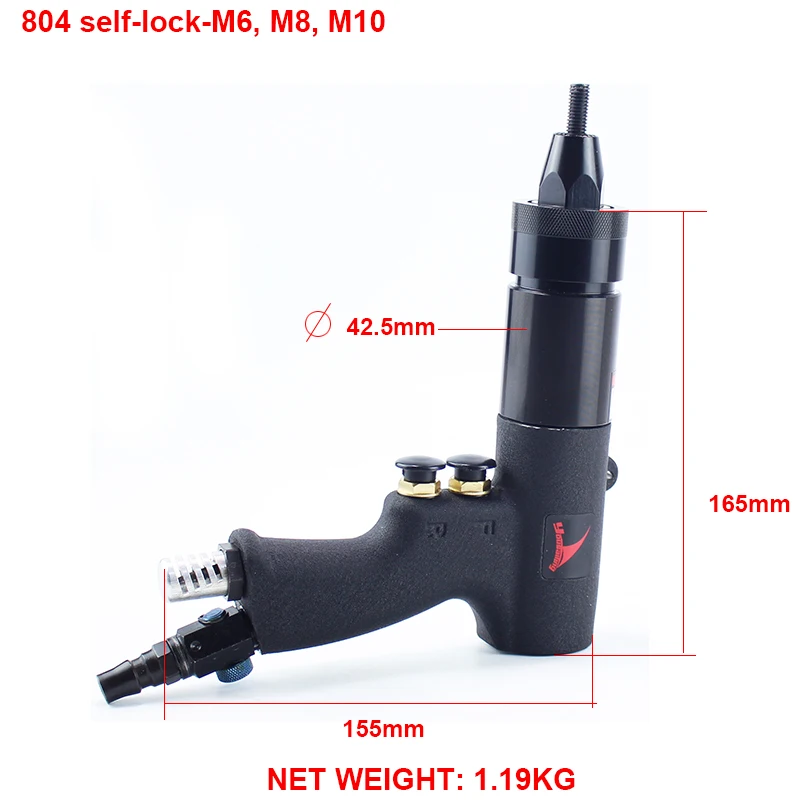 Пневматический инструмент для заклепок M6/M8/M10, пневматический инструмент для заклепок с зажимом, пневматические клепальчики, самофиксирующиеся пневматические тяги, гайки с заклепками, пневматический Клепальный Инструмент