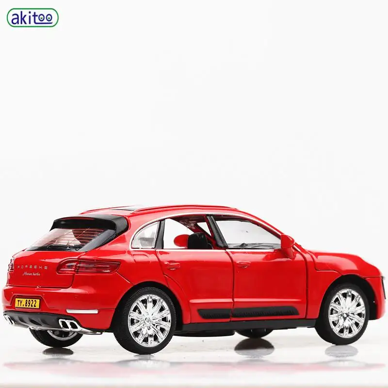 Akitoo 1:32 Tianying модель автомобиля Cayenne macan Модель автомобиля Моделирование игрушечный автомобиль дети мальчик игрушка тянуть назад автомобиль#2429 - Цвет: Красный