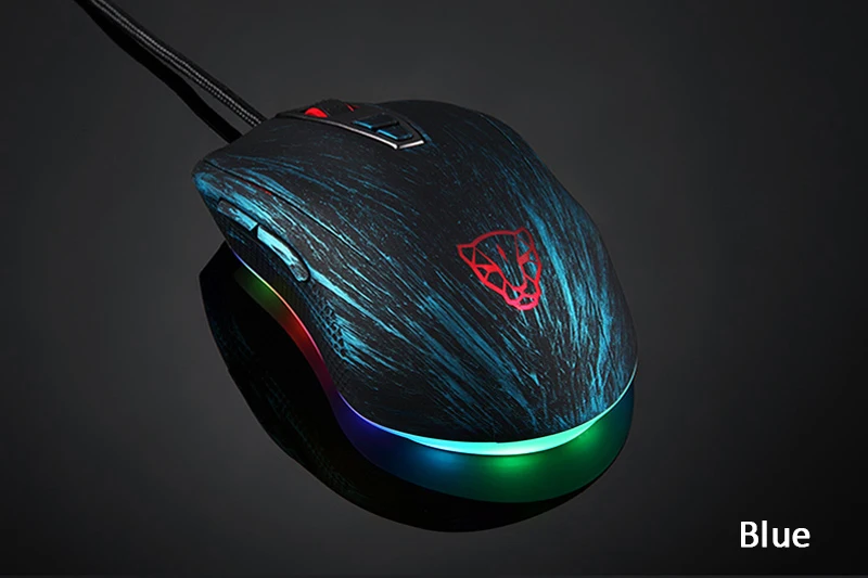 Motospeed V60 RGB Программирование макросов 5000 dpi игровая мышь USB компьютер 7 кнопок Wried оптическая мышь с подсветкой светодиодный