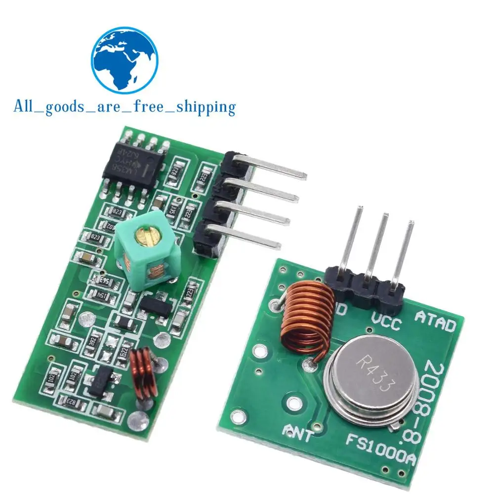 

TZT Smart Electronics 433Mhz RF transmitter and receiver Module link kit For arduino/ARM/MCU WL diy 315MHZ/433MHZ wireless