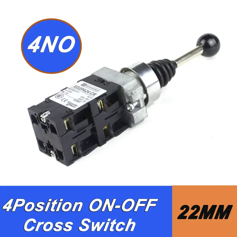 

1pcs monolever switch XD2PA14 CR Schneider similar on-off 4positions 4NO cross switch joystick controllers switch