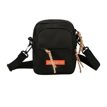 

Leisure Shopping Patchwork Letter Travel Canvas Unisex Inclined Shoulder Bag pochete masculina heuptas sac banane e0130