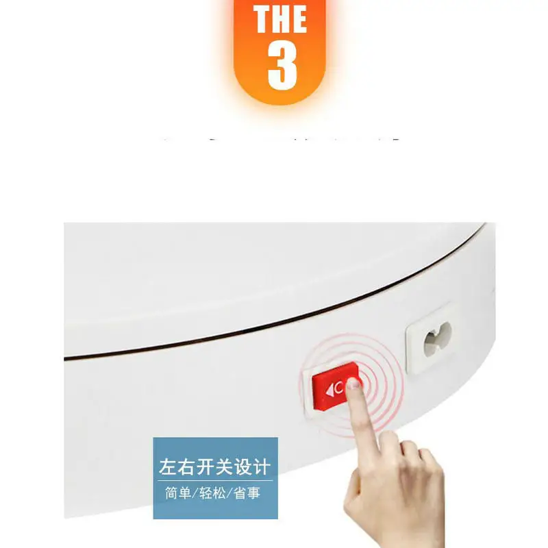 32X6CM 360도 전기 회전 턴테이블 디스플레이 스탠드 베이스 사진 촬영을위한 게으른 수잔
