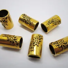 5 шт-10 шт Античный Золотой бохо цветок викингов волос страшный борода дредлок Бусы Кольца трубка для волос аксессуары