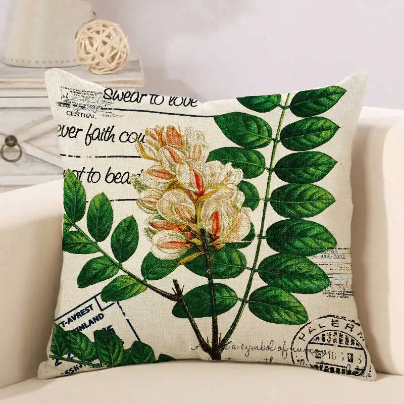 tropical plants leaves floral fruit cushion cover (2)