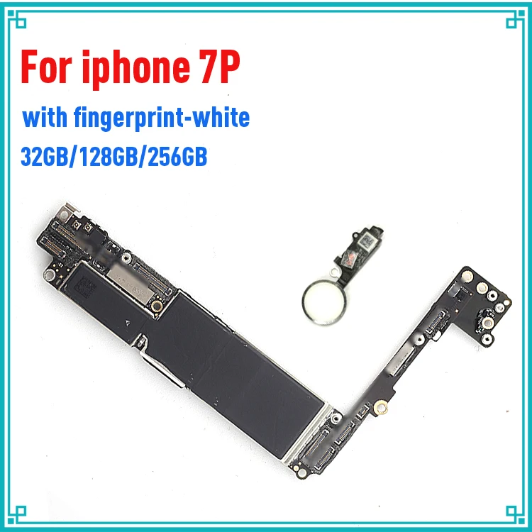

32gb/128/256GB for iphone 7 plus Motherboard with Full Chips,Original unlocked for iphone 7 plus Logic Boards with whiteTouch ID