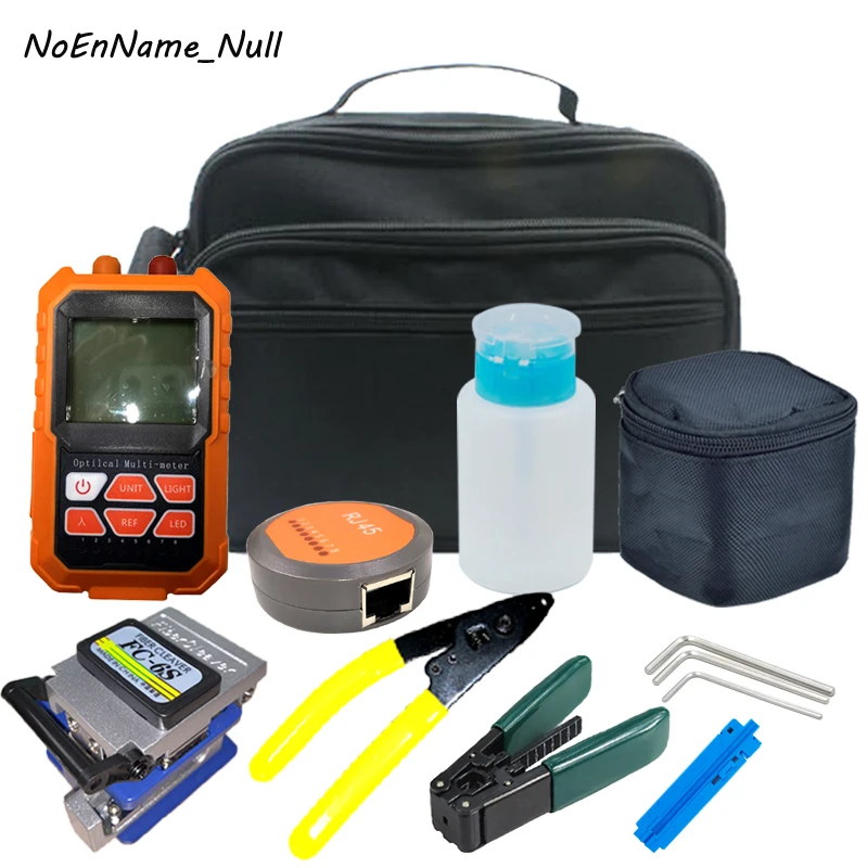 

FTTH fiber optic tool kit FC-6S Fiber Cleaver Optical Power Meter 5km Visual Fault Locator with Stripping Pliers