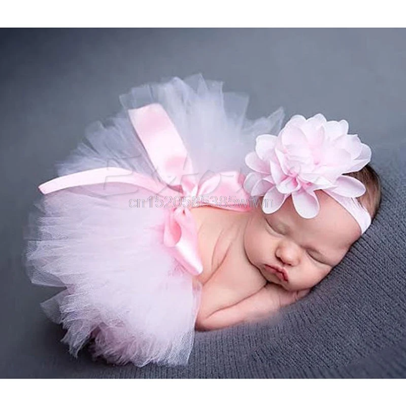 Милая юбка-пачка для новорожденных девочек и повязка на голову; костюм для фотосессии; Прямая поставка;# HC6U - Цвет: 7