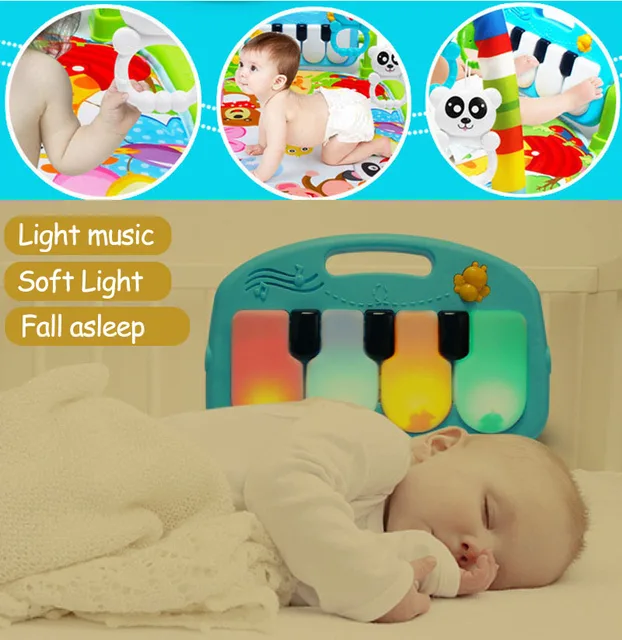 Baby Play Mat Kids Rug Educational Puzzle Carpet With Piano Keyboard And Cute Animal Playmat Baby Gym Crawling Activity Mat Toys 2