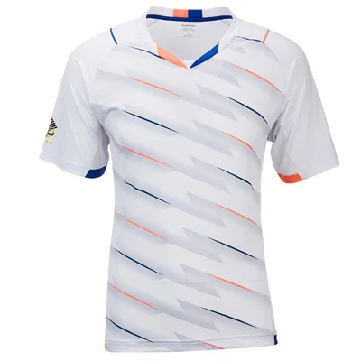 Подлинная Kawasaki высокоэластичная функциональная ткань футболка для бадминтона для мужчин с коротким рукавом быстросохнущая спортивная одежда с v-образным вырезом ST-T1001 - Цвет: White