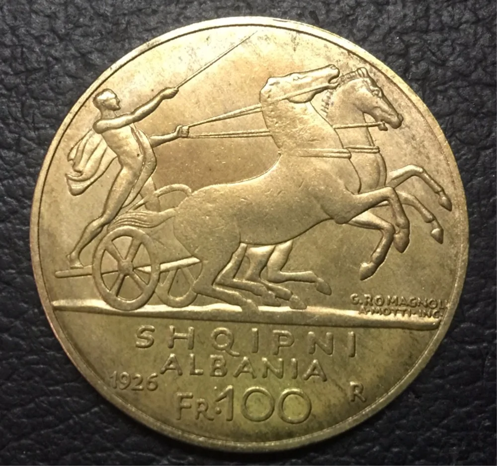 Buy 1926 Albania 100 Franga Ari Zog Gold Plated Coin