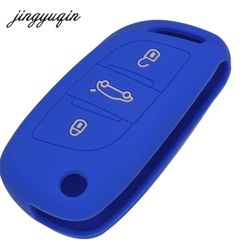 Keyforkess 30 pz/lotto copertura della cassa chiave dell'automobile del Silicone telecomando automatico Fob per Citroen C4L C5 DS 5LS solo per DS chiave originale - Jingyuqin 30 pz lotto copertura della cassa chiave dell automobile del Silicone telecomando automatico Fob