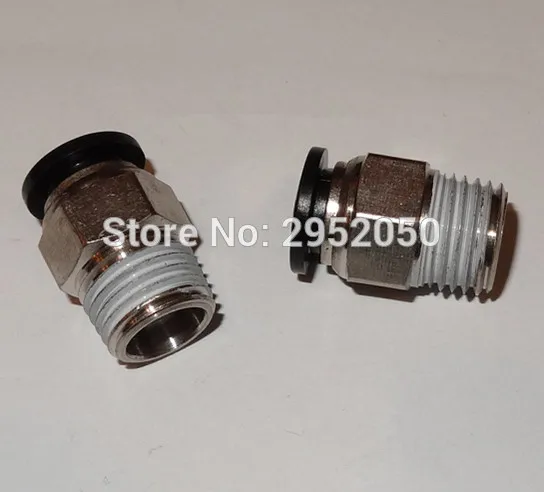 

Free shipping HIGH QUALITY 10pcs 6mm to 1/4" Pneumatic Connectors male straight one-touch fittings BSPT PC6-02