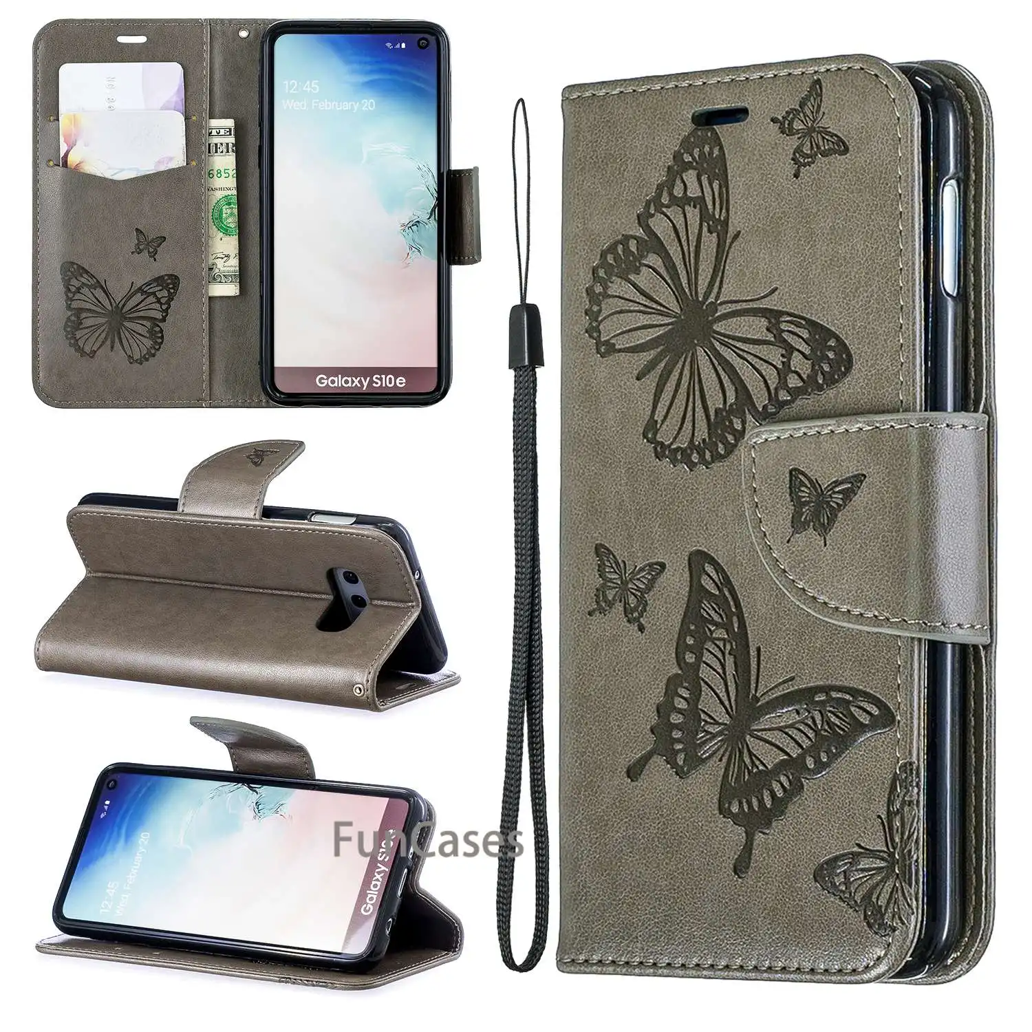 Fundas для samsung Galaxy S10E чехол с откидной крышкой из искусственной кожи Роскошный