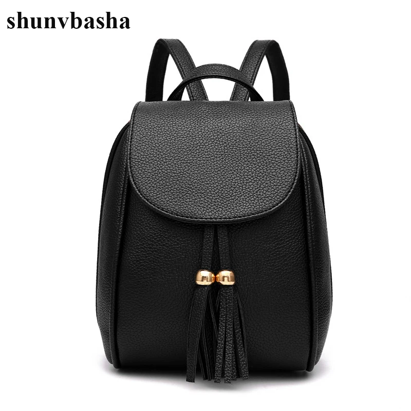 New Arrival Leather School Bags For Teenage Girls Top handle font b Backpacks b font Korean