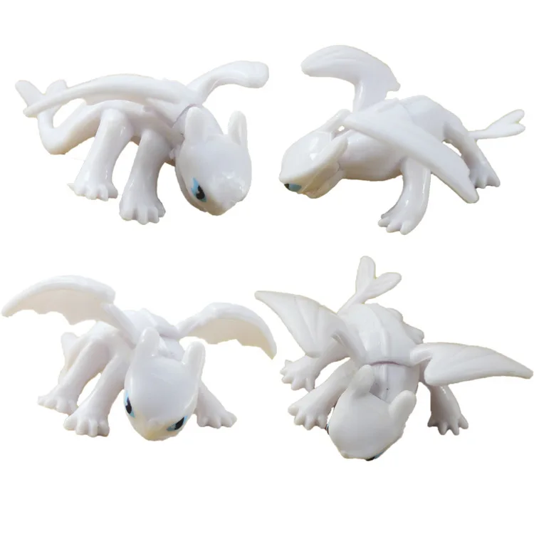 

2.5cm How to Train Your Dragon Light Fury Toothless Action figure White Dragon Toys For Children Birthday Gifts