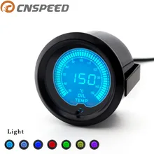 " 52 мм EVO цифровой Авто Датчик температуры масла 50-150Celsius 12V автомобильный масляный Температура измеритель ЖК-дисплей 7 цветов отображения YC100112