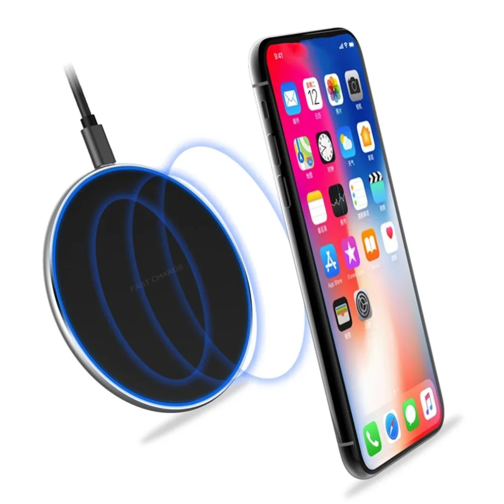 JLM022 Qi Wireless Charger Fashion Round Charge Pad Fast Charging Mat